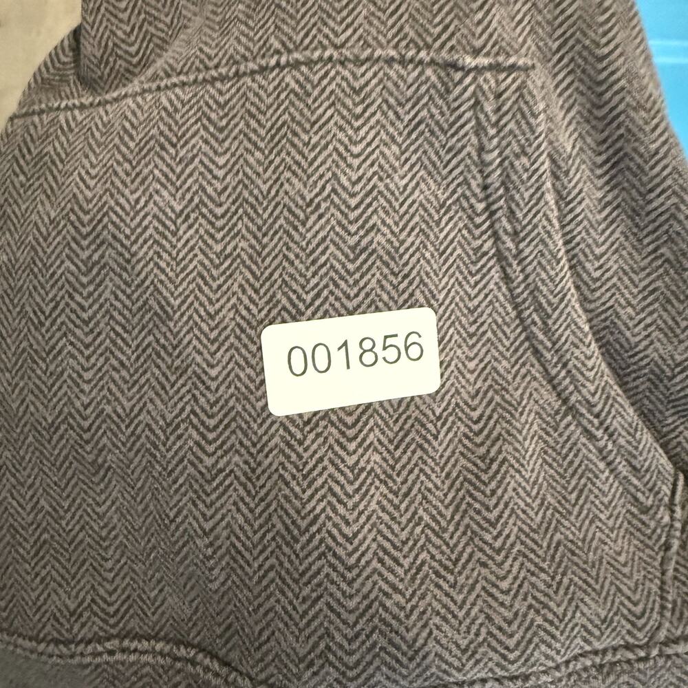 Abercrombie & Fitch Hoodie Women XS Gray Chevron Fleece Lined Relaxed Pullover - Picture 8 of 11